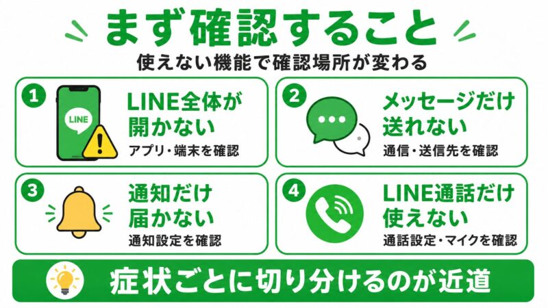 LINEの機能確認ガイド