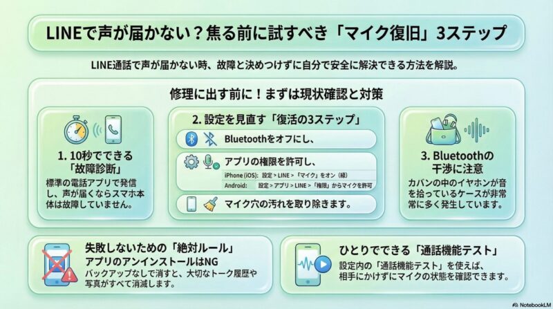 通話アプリのマイク復旧