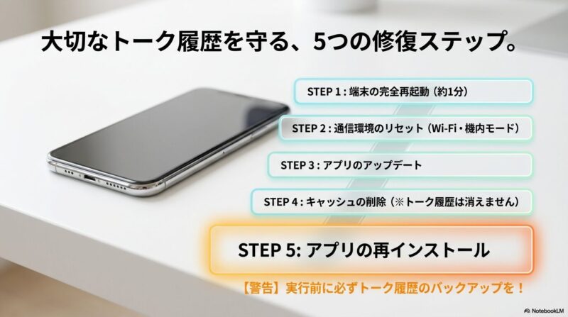LINE不具合を直す対処法5ステップ
