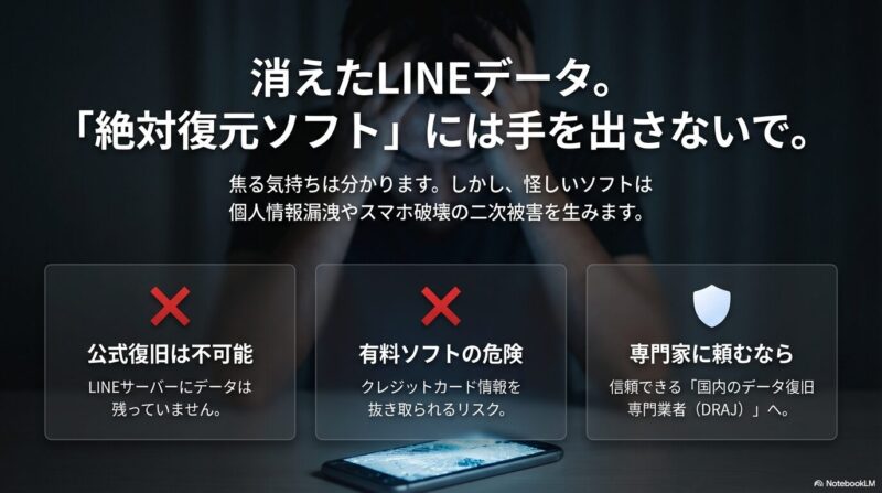 怪しい復元ソフトには手を出さない