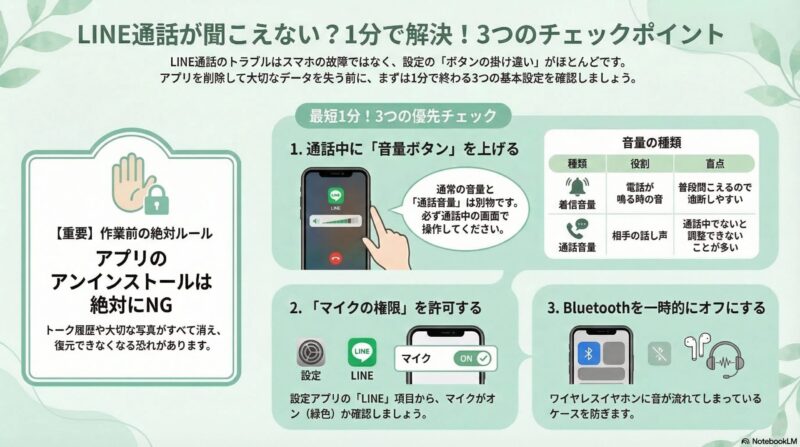 通話トラブル解決の3つのポイント