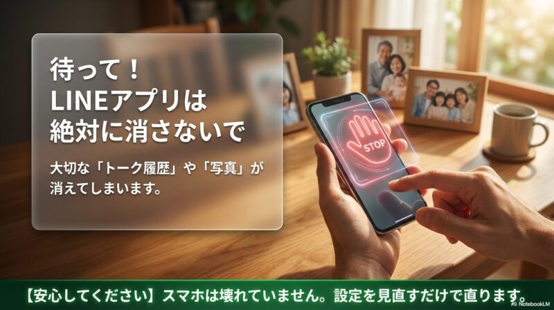 焦ってLINEアプリを消す（アンインストール）のは絶対にNGです
