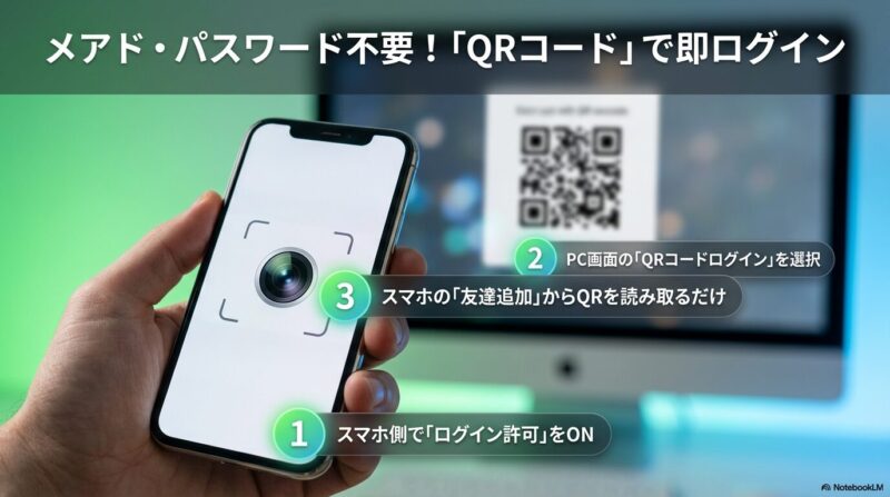メアド・パスワード不要！PC版LINEに「QRコード」でログイン