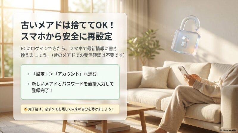 古いメアドは捨ててOK！スマホから安全にパスワードを再設定