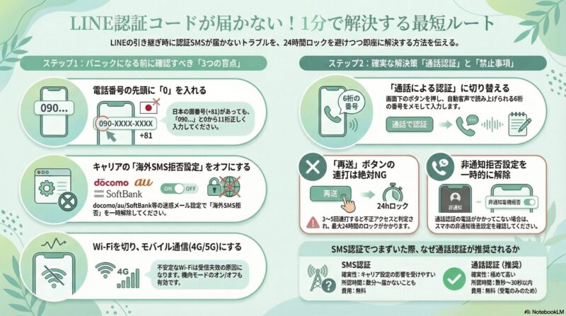 認証コード不達の解決方法