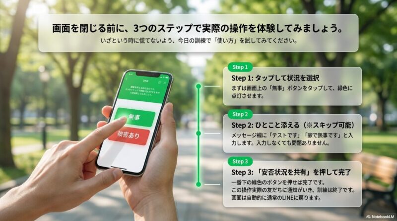 LINE操作3つのステップ