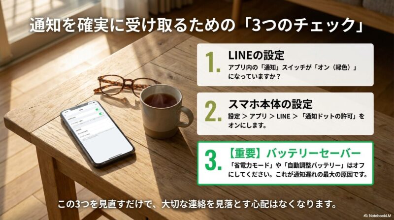 未読バッジを安全に復活させる正しい設定の確認方法