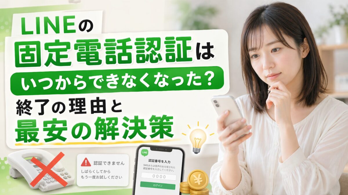 LINEの固定電話認証はいつからできなくなった？終了の理由と最安の解決