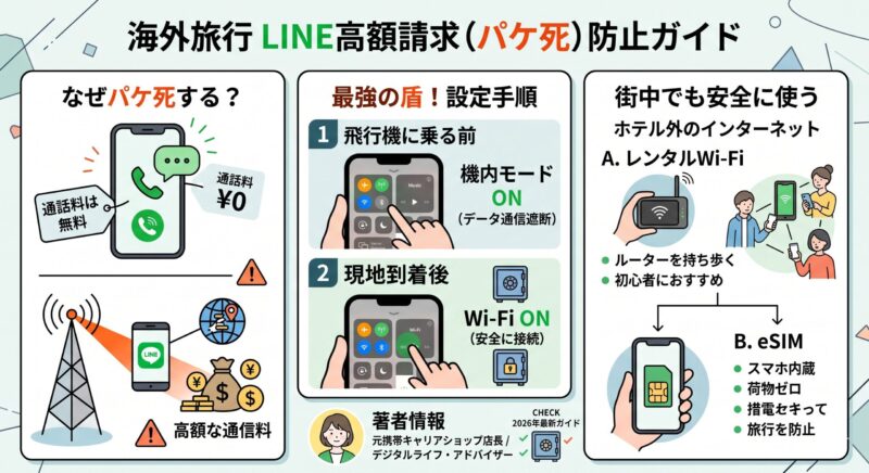 海外旅行 LINE高額請求防止ガイド