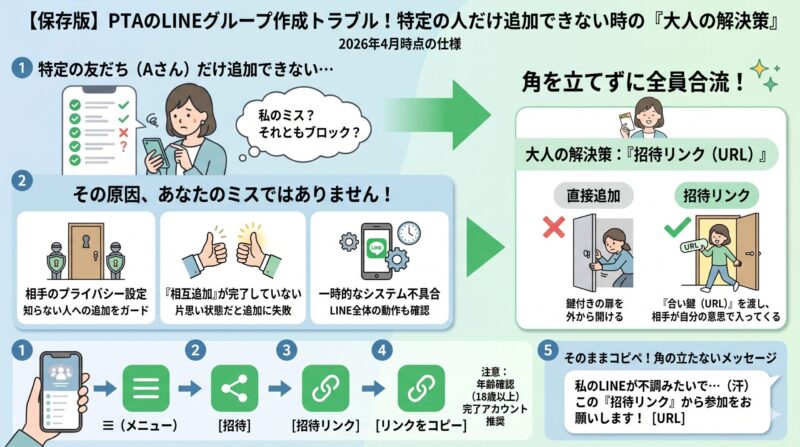 LINE追加できない時の対処法を解説