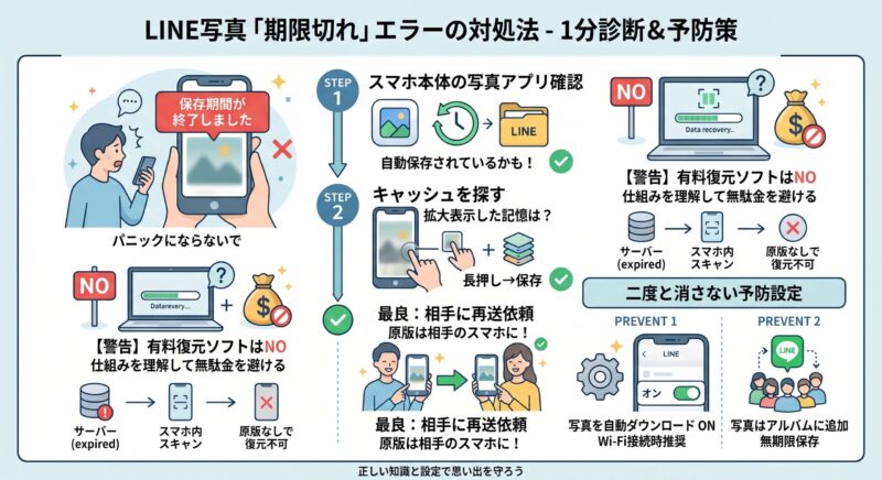 LINEの期限切れ写真が見れない時の対処法