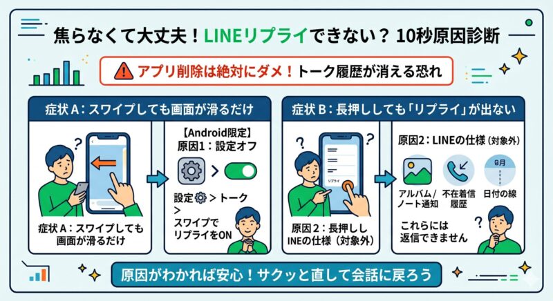 LINEリプライできない？