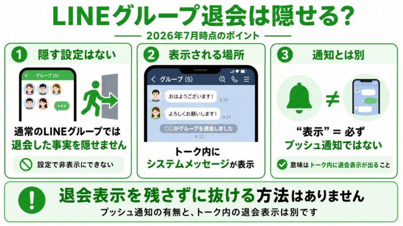 LINEグループ退会の情報ガイド