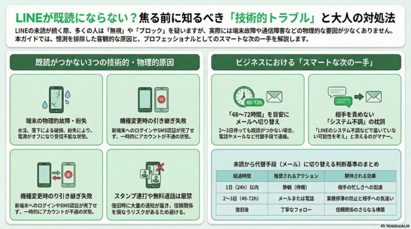 メッセージ未読の原因と対処法