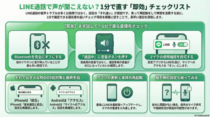 通話トラブル解決チェックリスト