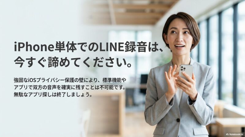 単体でのLINE録音は諦めてください