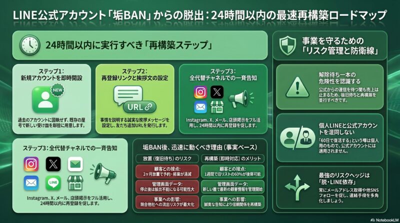 アカウント停止からの再構築ロードマップ