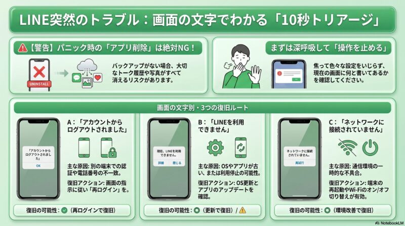 アプリのトラブル復旧ガイド