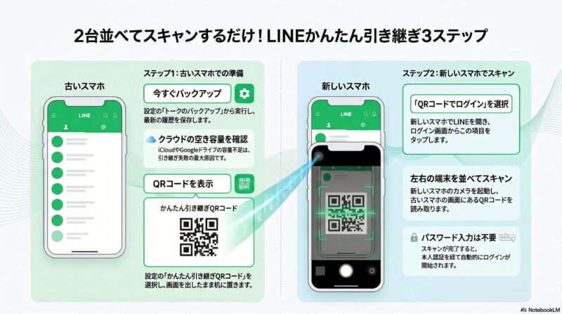 メッセージアプリの引き継ぎ手順