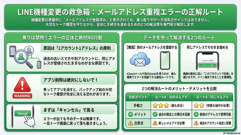 メッセージアプリ機種変更メールエラー解決策