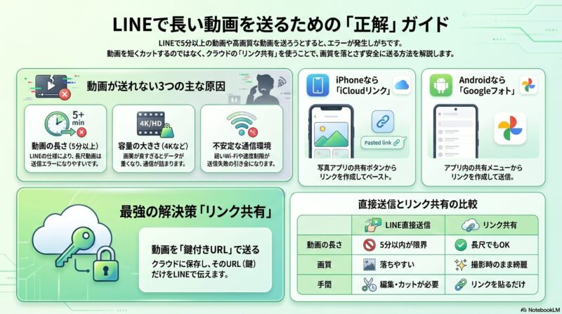 長い動画を送るためのガイド