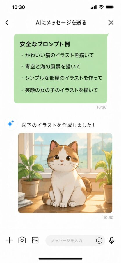 個人情報を含まない内容で試す