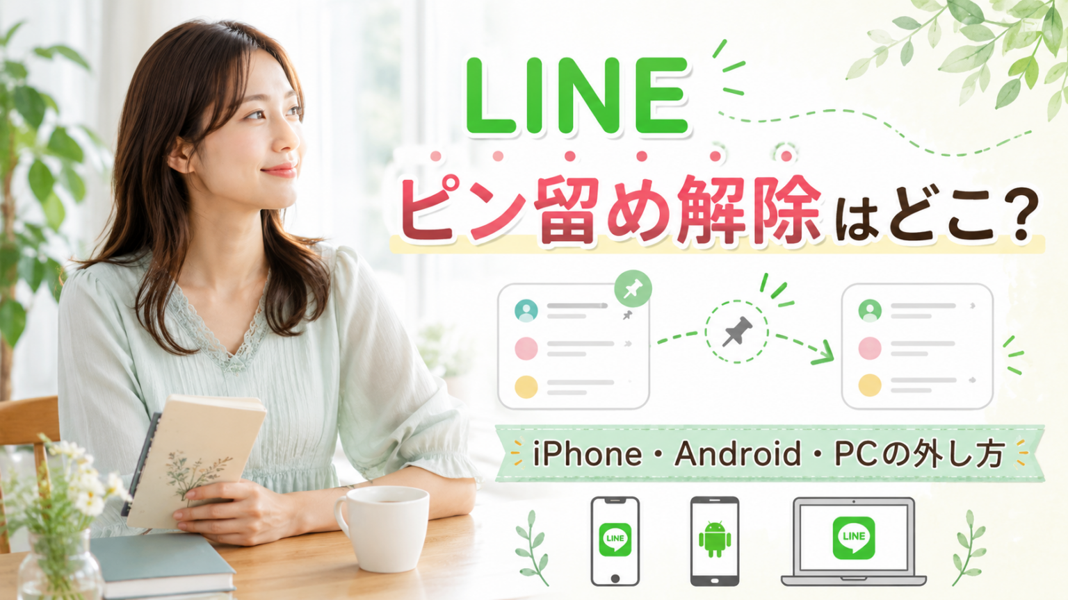 LINEのピン留め解除はどこ？iPhone・Android・PCの外し方