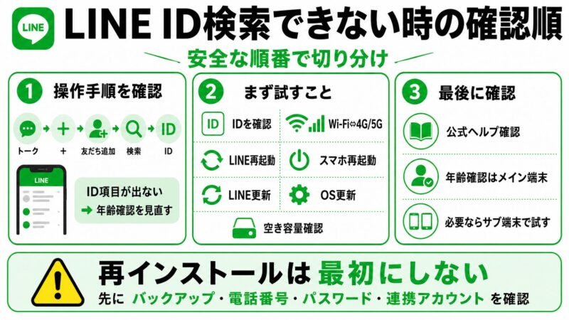 LINE ID検索トラブル解決ガイド