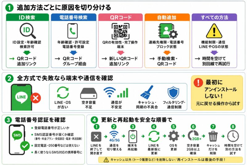 LINE友達追加トラブルシューティング