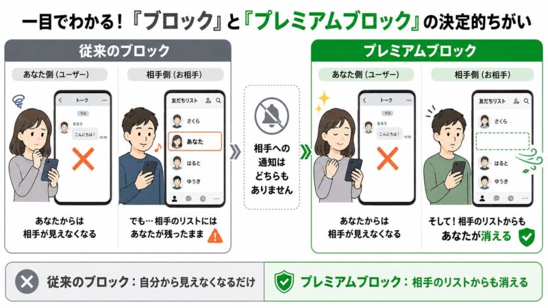 ブロックとプレミアムブロックの違い