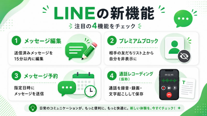 LINEの新機能はいつから?